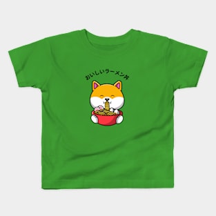 Renji Loves Ramen Bowls Kids T-Shirt